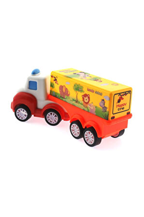 Çek Bırak Mini Sevimli Sarı Tır Kız Erkek Çocuk Oyuncak Eğitici Oyuncaklar