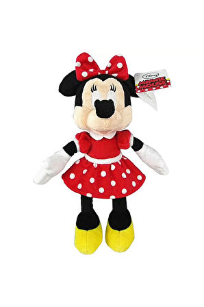 Minnie Kırmızı Elbiseli Peluş 25cm Kız Erkek Çocuk Oyuncak Eğitici Oyuncaklar