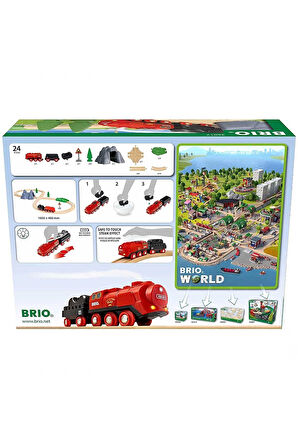 Brio Buharlı Tren Seti 36017 Kız Erkek Çocuk Oyuncak Eğitici Oyuncaklar