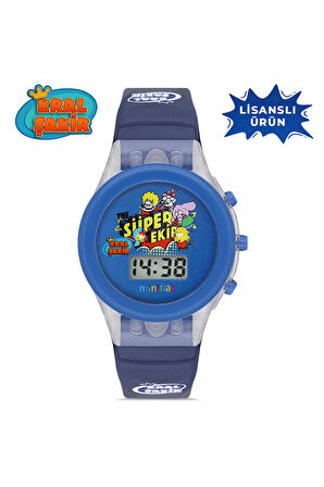 MiniFlak Lisanslı Kral Şakir KS7210 Mavi Işıklı Çocuk Kol Saati Kız Erkek Çocuk Oyuncak Eğitici Oyun