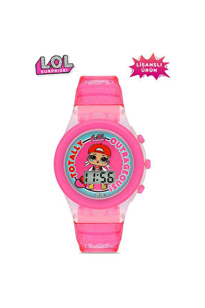 MiniFlak Lisanslı LOL Surprise LOL7210 Çocuk Pembe Işıklı Çocuk Kol Saati Kız Erkek Çocuk Oyuncak Eğ