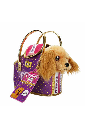 Cutekins Taşıma Çantalı Peluş Köpek Kız Erkek Çocuk Oyuncak Eğitici Oyuncaklar