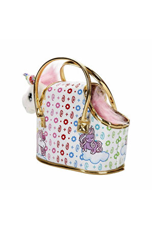 Cutekins Taşıma Çantalı Peluş Unicorn Lou Lou Kız Erkek Çocuk Oyuncak Eğitici Oyuncaklar