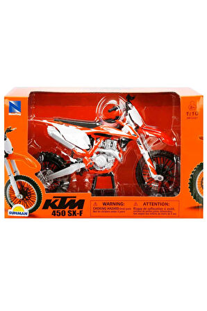 Sunman 1:10 KTM 450 SX-F 2014 - 20cm Model Motor Kız Erkek Çocuk Oyuncak Eğitici Oyuncaklar