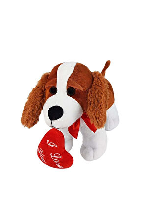 62876 Peluş 20cm Kalpli Köpek Kız Erkek Çocuk Oyuncak Eğitici Oyuncaklar