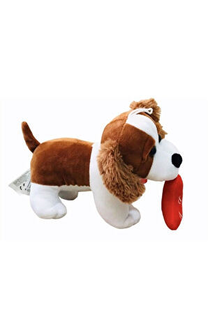 62876 Peluş 20cm Kalpli Köpek Kız Erkek Çocuk Oyuncak Eğitici Oyuncaklar
