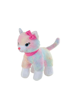 62555 30cm Pembe Tokalı Kedi Kız Erkek Çocuk Oyuncak Eğitici Oyuncaklar