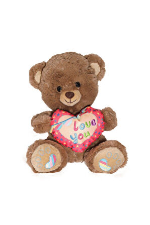 PJH2324 Peluş Kalpli Ayı Love You 30cm -Vardem Kız Erkek Çocuk Oyuncak Eğitici Oyuncaklar