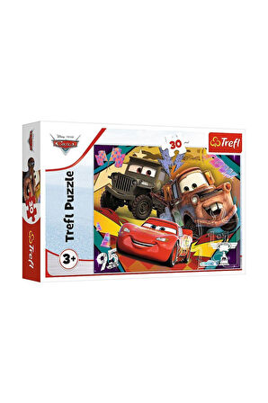 PUZZLE-18293 Cars 3 30 Parça Puzzle Kız Erkek Çocuk Oyuncak Eğitici Oyuncaklar