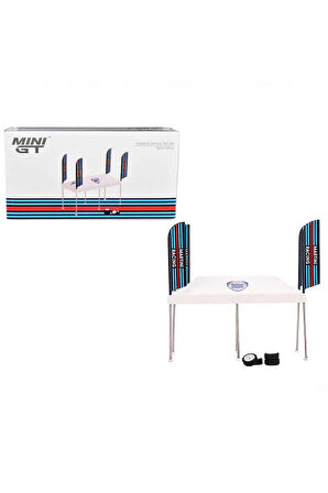 Mini GT 1:64 Martini Racing Paddock Servis Çadırı Seti Kız Erkek Çocuk Oyuncak Eğitici Oyuncaklar