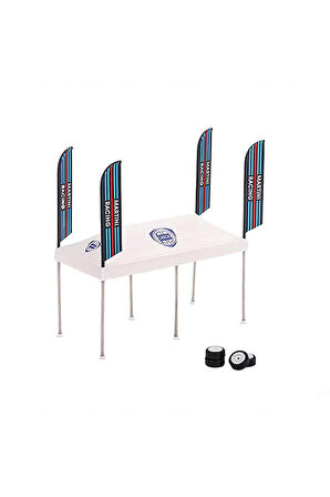 Mini GT 1:64 Martini Racing Paddock Servis Çadırı Seti Kız Erkek Çocuk Oyuncak Eğitici Oyuncaklar