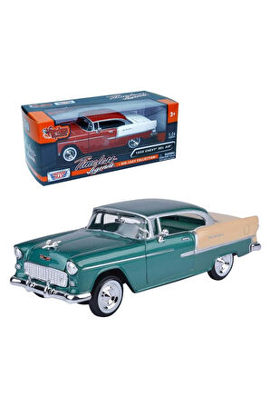 Chevy Bel Air 1955 Model Araba 1:24 Kız Erkek Çocuk Oyuncak Eğitici Oyuncaklar