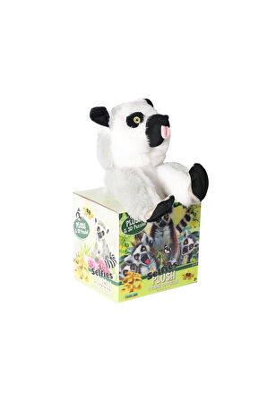 PRM 15801 Prime 3D Lemur Peluş ve Selfie 48 Parça Puzzle Kız Erkek Çocuk Oyuncak Eğitici Oyuncaklar