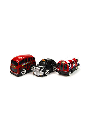 78482 CEKBIRAK 4İNCH 3PCS SEHİR ARACLARI Kız Erkek Çocuk Oyuncak Eğitici Oyuncaklar