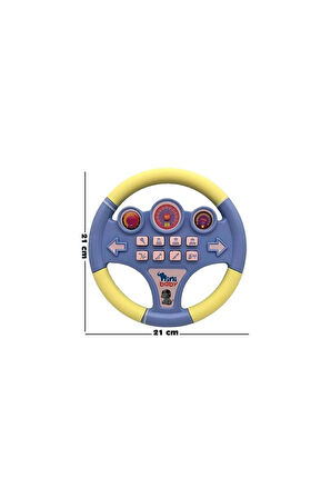 Nini Baby Direksiyon Eğitici Sesli Müzikli 21*21cm 8 Tuşlu Oyuncak Direksiyon Kız Erkek Çocuk Oyunca