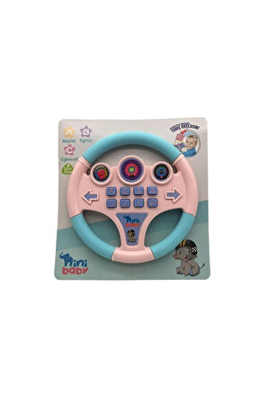 Nini Baby Direksiyon Eğitici Sesli Müzikli 21*21cm 8 Tuşlu Oyuncak Direksiyon Kız Erkek Çocuk Oyunca