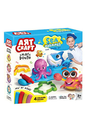 Art Craft Deniz Hayvanları Oyun Hamuru Seti 13 Parça Kız Erkek Çocuk Oyuncak Eğitici Oyuncaklar