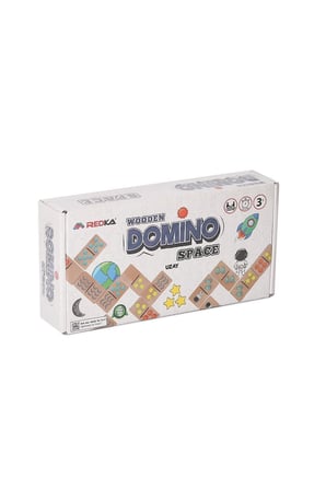 5651 Ahşap Domino Space Kız Erkek Çocuk Oyuncak Eğitici Oyuncaklar