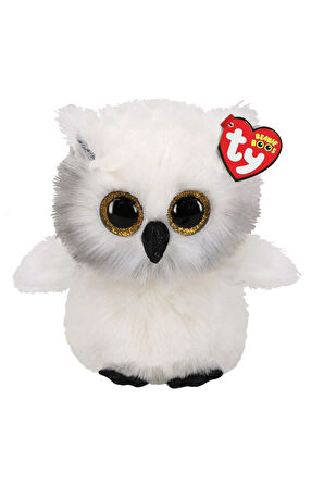 TY Beanie Boos Peluş Kar Baykuşu-Austin 21cm Kız Erkek Çocuk Oyuncak Eğitici Oyuncaklar