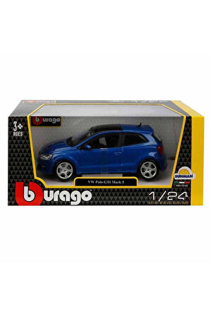 Bburago 1:24 Volkswagen Polo GTI Mark 5 Model Araba Kız Erkek Çocuk Oyuncak Eğitici Oyuncaklar