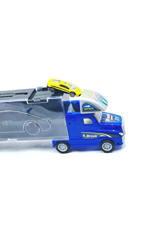 Taşınabilir Die Cast Metal Araçlı Kaydıraklı Tır Kız Erkek Çocuk Oyuncak Eğitici Oyuncaklar