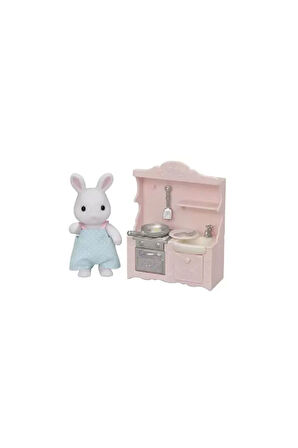 5678 Sylvanian Families Kar Tavşanı Babanın Yemek Pişirme Seti +3 yaş Kız Erkek Çocuk Oyuncak Eğitic