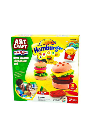Dede Oyun Hamuru Hamburger Seti Kız Erkek Çocuk Oyuncak Eğitici Oyuncaklar