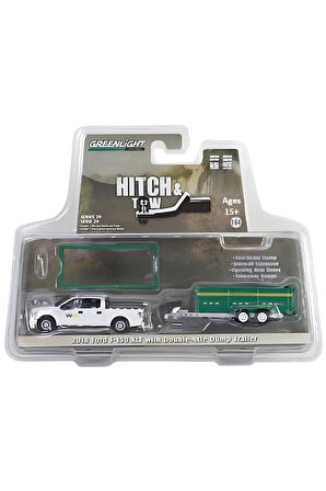 Greenlight 1/64 2018 Ford F-150 XLT with Double-Axle Dump Kız Erkek Çocuk Oyuncak Eğitici Oyuncaklar