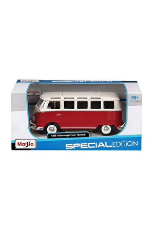 MAY 31956 Volksvagen Van Samba 1:25 Model Araba Kız Erkek Çocuk Oyuncak Eğitici Oyuncaklar
