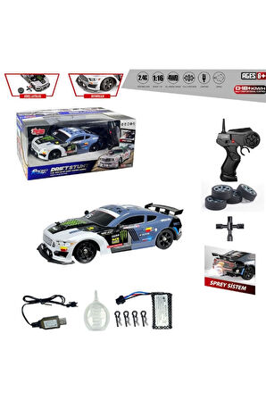 Uzaktan Kumandalı Full Fonksiyon 2.4G Şarjlı 1:16 4x4 Drift Araba (Işıklı ve Buharlı) Gt Kız Erkek Ç