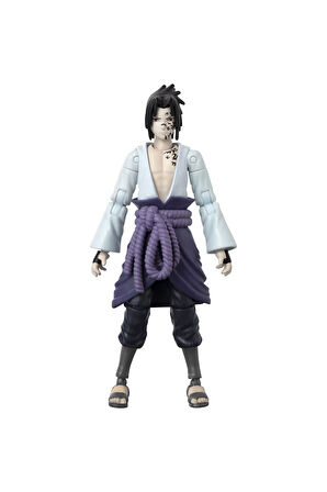 Bandai Anime Heroes Naruto Sasuke Uchiha Figür ve Aksesuar Seti 16cm Kız Erkek Çocuk Oyuncak Eğitici