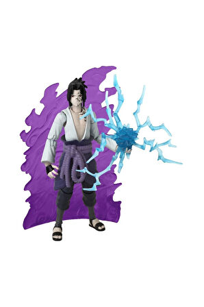 Bandai Anime Heroes Naruto Sasuke Uchiha Figür ve Aksesuar Seti 16cm Kız Erkek Çocuk Oyuncak Eğitici