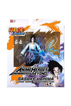 Bandai Anime Heroes Naruto Sasuke Uchiha Figür ve Aksesuar Seti 16cm Kız Erkek Çocuk Oyuncak Eğitici