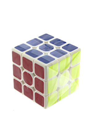Beyaz Zemin Üzeri Renkli Zeka Küpü 3X3X3-5,5cm Kız Erkek Çocuk Oyuncak Eğitici Oyuncaklar