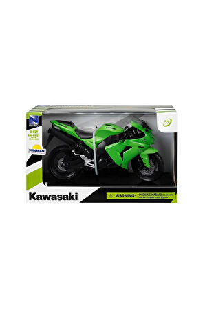 Kawasaki 1/12 Zx-10r 2006 Model Yeşil Motorsiklet Kız Erkek Çocuk Oyuncak Eğitici Oyuncaklar