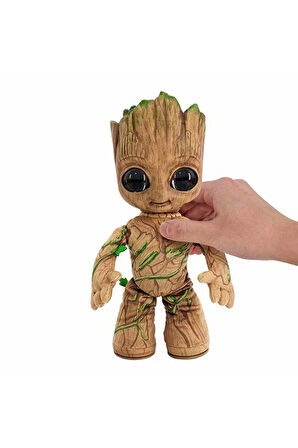 Marvel I Am Groot Groovin Groot Sesli ve Hareketli Peluş Kız Erkek Çocuk Oyuncak Eğitici Oyuncaklar