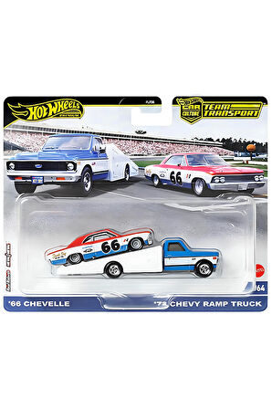 Team Transport 66 Chevelle 72 Chevy Ramp Truck Kız Erkek Çocuk Oyuncak Eğitici Oyuncaklar