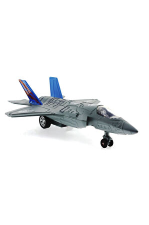 Çek Bırak Metal F-35 Benzeri Gri Savaş Uçağı Sesli Işıklı Kız Erkek Çocuk Oyuncak Eğitici Oyuncaklar