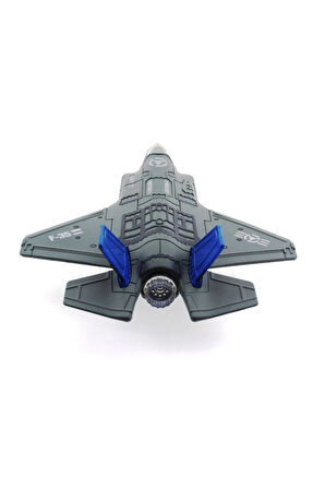 Çek Bırak Metal F-35 Benzeri Gri Savaş Uçağı Sesli Işıklı Kız Erkek Çocuk Oyuncak Eğitici Oyuncaklar