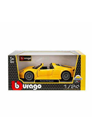 21076 1:24 Porsche 918 Spyder Model Araba Kız Erkek Çocuk Oyuncak Eğitici Oyuncaklar