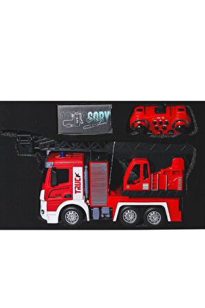 HJ8002-1 Kumandalı Metal İtfaiye 1:12 -Gepttoys Kız Erkek Çocuk Oyuncak Eğitici Oyuncaklar