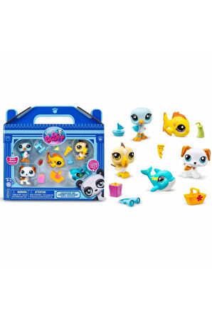 1005103 Littlest Pet Shop Minişler 5'li Figür Seti S1 Çiftlik Temalı -Sunman Kız Erkek Çocuk Oyuncak
