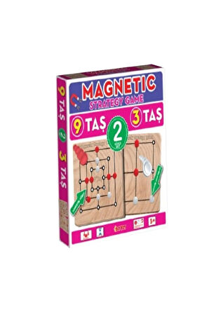 1531549 Manyetik Strateji Oyunları 9 Taş+3 Taş -Dıytoy Kız Erkek Çocuk Oyuncak Eğitici Oyuncaklar