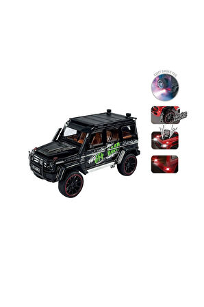 HCL-801P Çek Bırak 1:22 Sesli ve Işıklı Buhar Çıkartan Metal Jeep -Vardem Kız Erkek Çocuk Oyuncak Eğ