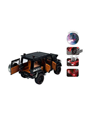 HCL-801P Çek Bırak 1:22 Sesli ve Işıklı Buhar Çıkartan Metal Jeep -Vardem Kız Erkek Çocuk Oyuncak Eğ