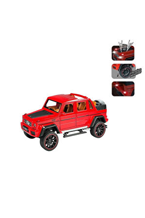 HCL-902 Çek Bırak 1:22 Sesli ve Işıklı Metal Jeep Kız Erkek Çocuk Oyuncak Eğitici Oyuncaklar