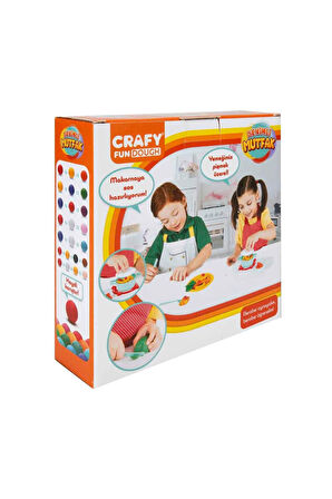 Crafy Sevimli Mutfak 200 gr. 10 Parça Kız Erkek Çocuk Oyuncak Eğitici Oyuncaklar
