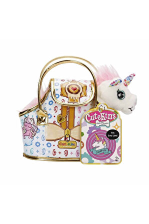 10873 Cutekins Taşıma Çantalı Peluş Unicorn Lou Lou Kız Erkek Çocuk Oyuncak Eğitici Oyuncaklar