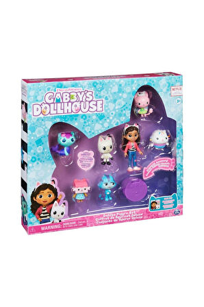 64840 Gabbys Dollhouse Delüks 7li Figür Seti Kız Erkek Çocuk Oyuncak Eğitici Oyuncaklar