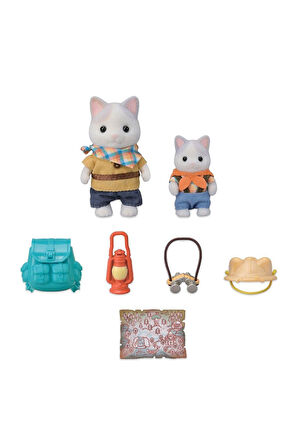 5763 Sylvanian Families Heyecanlı Keşif Seti Latte Kedi Abi ve Bebek +4 yaş Kız Erkek Çocuk Oyuncak